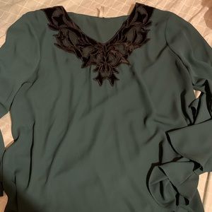 Xl dark green blouse beautiful!